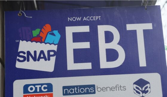 An EBT sign is displayed on the window of a grocery store on Oct. 30, 2025, in the Flatbush neighborhood of the Brooklyn borough in New York City.
