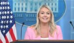 White House Press Secretary Karoline Leavitt speaks during a press briefing in the Brady Briefing Room of the White House in Washington, D.C., on July 16, 2026.