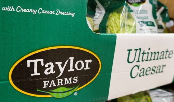 Packages of Taylor Farms Ultimate Caesar Salad Kit are displayed for sale in the refrigerated produce department at a Costco Wholesale warehouse on July 29, 2026, in Arlington, Virginia.