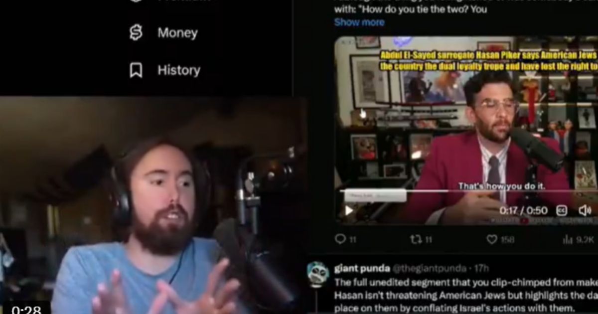 Asmongold explained the anti-Semitism of streamer Hasan Piker in a video posted to X on Aug. 26, 2026.