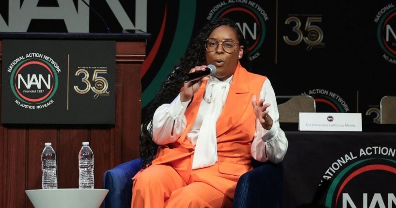 Rep. LaMonica McIver (speaks in a