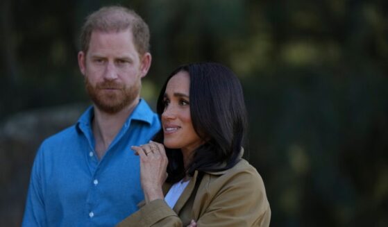 Prince Harry, Duke of Sussex, and Meghan, Duchess of Sussex during a Scar Tree Walk on April 16, 2026, in Melbourne, Australia.