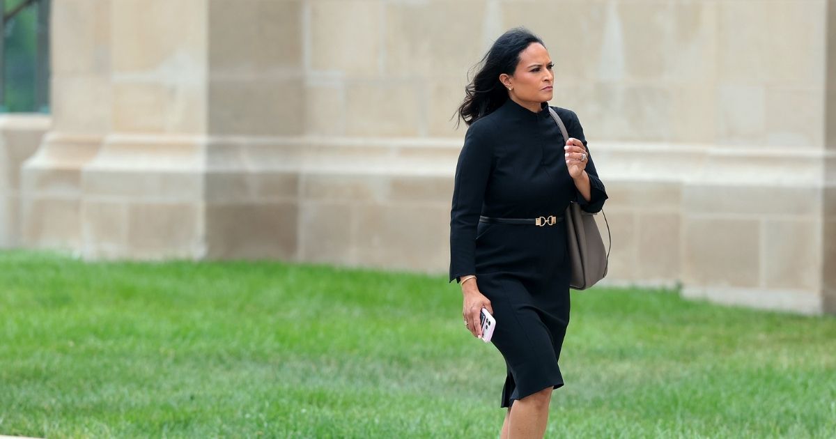 Journalist Kristen Welker arrives for the funeral service for the late U.S. Sen. Lindsey Graham outside the Washington National Cathedral on July 28, 2026, in Washington, D.C.
