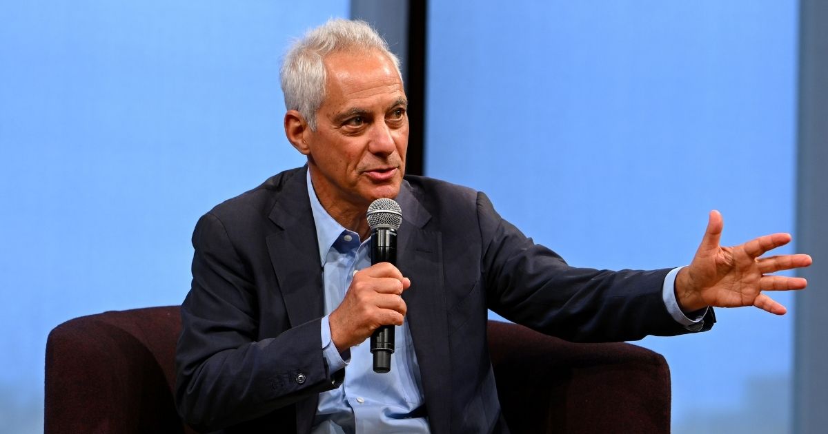 Rahm Emanuel speaks during the Inaugural Events of the Theodore Roosevelt Presidential Library on July 3, 2026, in Medora, North Dakota.