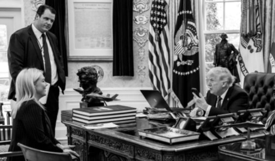 James Braid, pictured with White House press secretary Karoline Leavitt and President Donald Trump, is leaving his administration post.