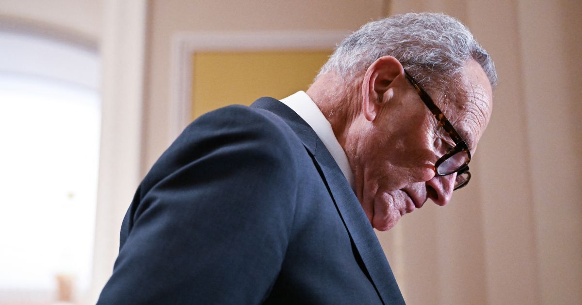 Senate Minority Leader Chuck Schumer, a New York Democrat, speaks on July 29 after a weekly Senate Democratic Policy luncheon at the U.S. Capitol in Washington, D.C.