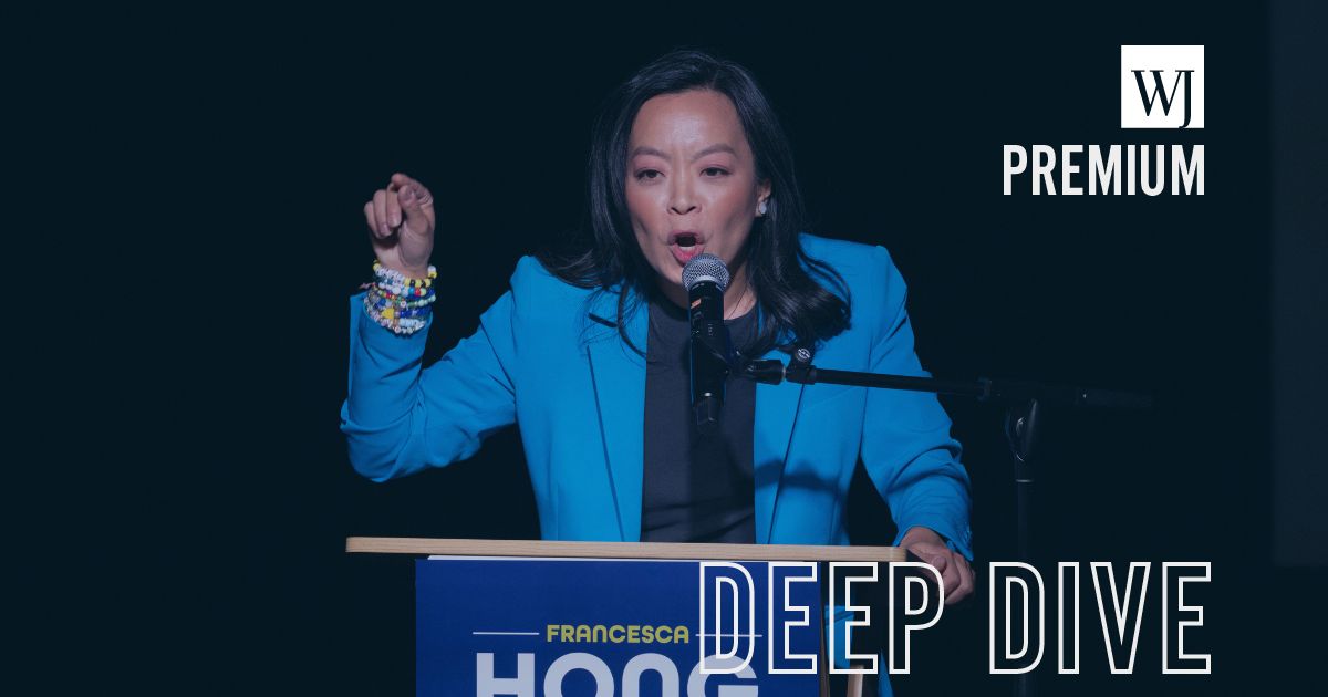 Wisconsin Democratic gubernatorial candidate Francesca Hong speaks to supporters during an election night party on Aug. 11, 2026, in Madison, Wisconsin.