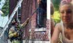 The hero mom ran back into the burning house to save her child.