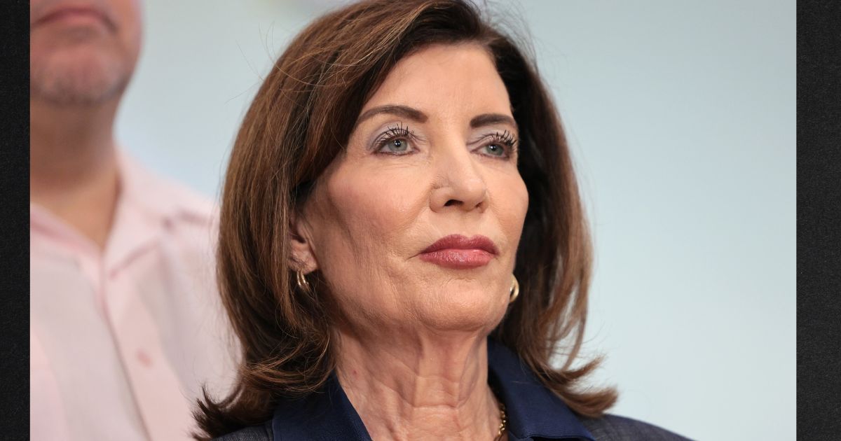 Gov. Kathy Hochul, seen in an Aug. 4 photo, is getting some pushback from sheriffs in her state.