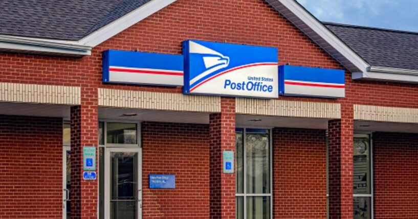 A United States Post Office stands in Theodore, Alabama on February 15, 2025.
