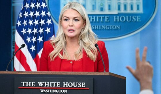 White House press secretary Karoline Leavitt speaks during a July 23 news briefing at the White House in Washington, D.C.