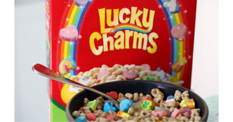 General Mills is reportedly reformulating its Lucky Charms cereal to eliminate petroleum-based artificial colors.