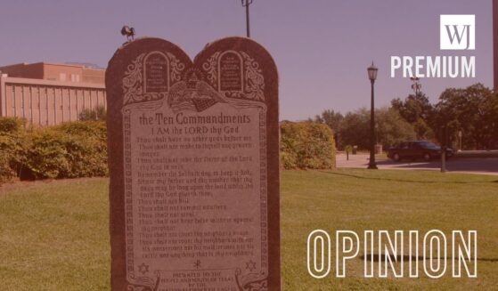 The Ten Commandments Monument displayed at the Texas State Capitol on Oct. 15, 2004, in Austin, Texas.