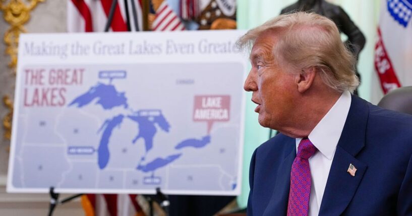 President Donald Trump signed an executive order Thursday renaming Lake Ontario as "Lake America" amid an ongoing trade war between the U.S. and Canada.