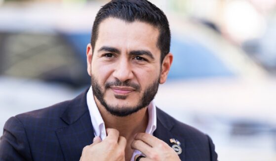 Michigan Democratic Senate nominee Abdul El-Sayed arrives to a news conference on Wednesday in Detroit.