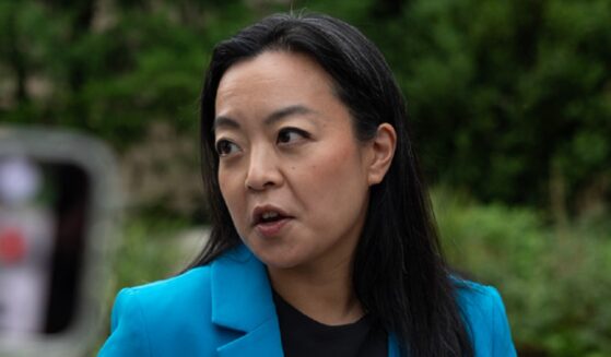Francesca Hong, the now-defeated contender for Wisconsin's Democratic nomination for governor, speaks to reporters during the state's primary voting on Tuesday.