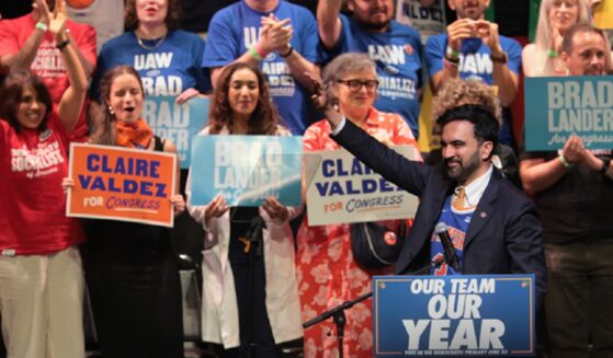 New York City Mayor Zohran Mamdani, pictured at a June rally for Democratic primary candidates Brad Lander, Claire Valdez and Darializa Avila Chevalier.