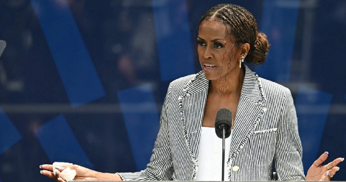Former first lady Michelle Obama, speaking at the June opening of the Barack Obama Presidential Center in Chicago.