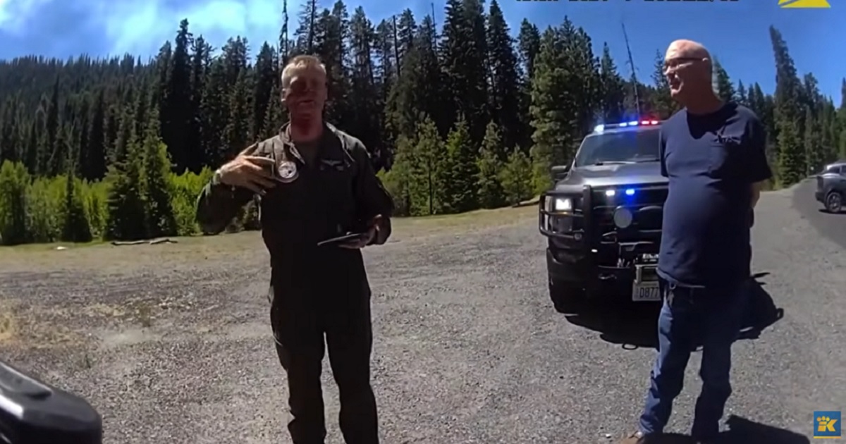 Incredible Footage: Police Roll Up on Blood-Streaked Man in Middle of Road, Learns His F/A-18 Just Cratered Into Mountainside, But He’s OK Incredible Footage: Police Roll Up on Blood-Streaked Man in Middle of Road, Learns His F/A-18 Just Cratered Into Mountainside, But He’s OK