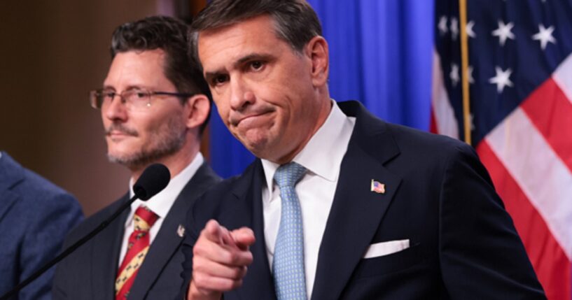 Acting U.S. Attorney General Todd Blanche speaks during a news conference at the Robert F. Kennedy Department of Justice building Wednesday in Washington.