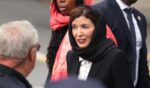 New York Gov. Kathy Hochul departs the funeral service for slain NYPD officer Didarul Islam in the Bronx borough of New York City on July 31, 2025.