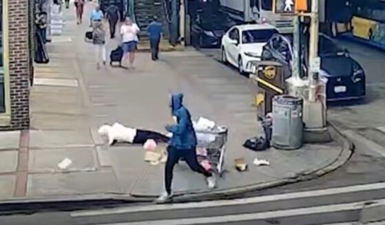 A man in Brooklyn, New York, threw a crib full of trash at a 90-year-old woman, according to footage shared by News 12 New York on Sept. 1, 2026.