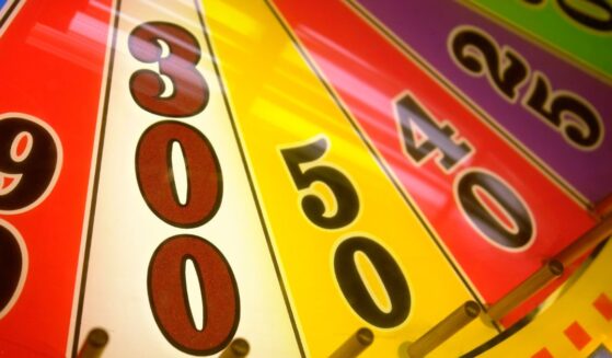 A close-up view of a wheel of fortune game.