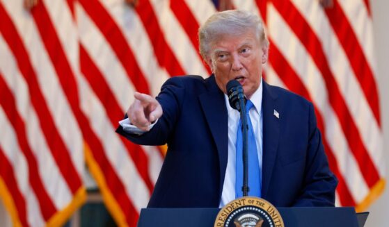 President Donald Trump speaks as he hosts a dinner in the Rose Garden at the White House on Sept. 2, 2026, in Washington, D.C.