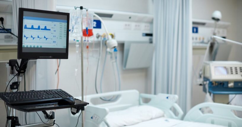 A hospital room.