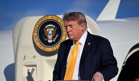 President Donald Trump steps off Air Force One at Morristown Municipal Airport in Morristown, New Jersey, on Sept. 4, 2026.