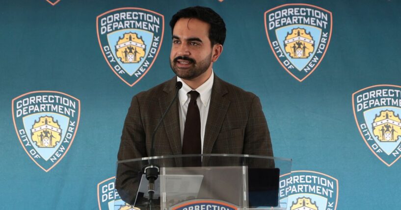New York Mayor Zohran Mamdani speaks during a Department Of Correction's Tribute to 9/11 Heroes ceremony at Riker's Island on Sept. 4, 2026, in New York City.