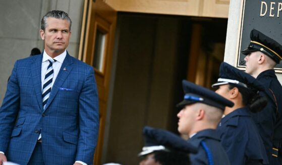 Secretary of War Pete Hegseth arrives to meet Australia Deputy Prime Minister and Minister of Defence Richard Marles during an honor cordon welcome ceremony at the Pentagon in Washington, D.C., on Sept. 2, 2026.