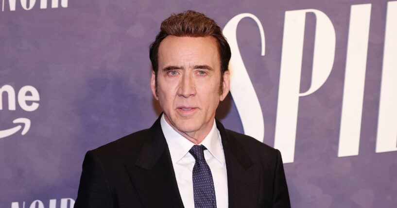 Nicolas Cage attends Prime Video's "Spider-Noir" world premiere at Regal Times Square on May 13, 2026, in New York City.