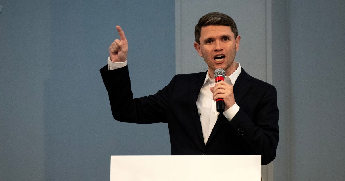 Democratic candidate for U.S. Senate James Talarico speaks during a rally in Houston, Texas, on Sept. 13, 2026.