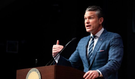 Secretary of War Pete Hegseth speaks during a Mexican Border Defense Medal Ceremony at the Pentagon in Washington, D.C., on July 27, 2026.