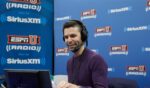 SiriusXM host Chris Spatola speaks during the NCAA Final Four radio broadcast on radio row at the Minneapolis Convention Center on April 5, 2019, in Minneapolis, Minnesota.