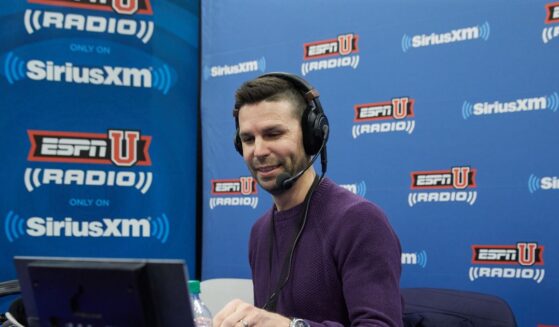 SiriusXM host Chris Spatola speaks during the NCAA Final Four radio broadcast on radio row at the Minneapolis Convention Center on April 5, 2019, in Minneapolis, Minnesota.