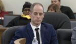 Caleb Flynn of Ohio sits in court during the murder trial for his wife, Ashley Flynn, on Sept. 24, 2026.
