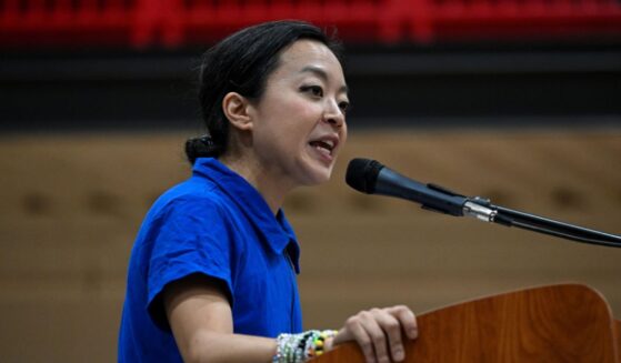 Wisconsin Democratic gubernatorial candidate Francesca Hong speaks during a campaign rally on Aug. 2, 2026, in Milwaukee, Wisconsin.