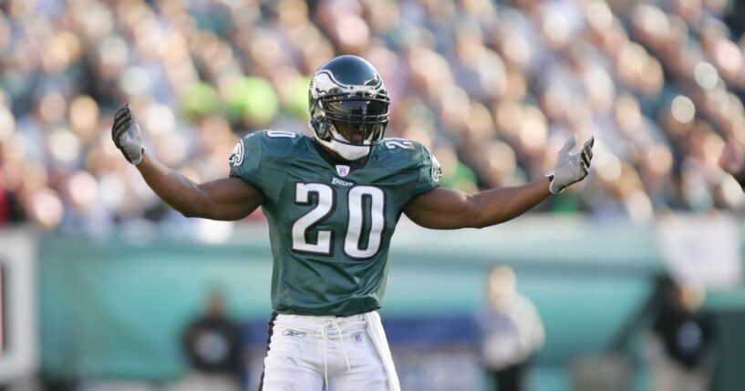 Brian Dawkins of the Philadelphia Eagles shows emotion on the field during the game against the San Diego Chargers at Lincoln Financial Field on Oct. 23, 2005, in Philadelphia, Pennsylvania.