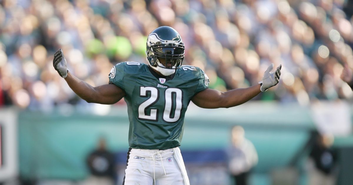 Brian Dawkins of the Philadelphia Eagles shows emotion on the field during the game against the San Diego Chargers at Lincoln Financial Field on Oct. 23, 2005, in Philadelphia, Pennsylvania.