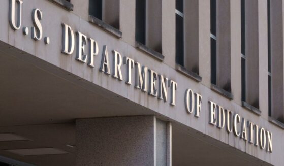 A sign is displayed outside of the Lyndon Baines Johnson Department of Education building on June 2, 2026, in Washington, D.C.