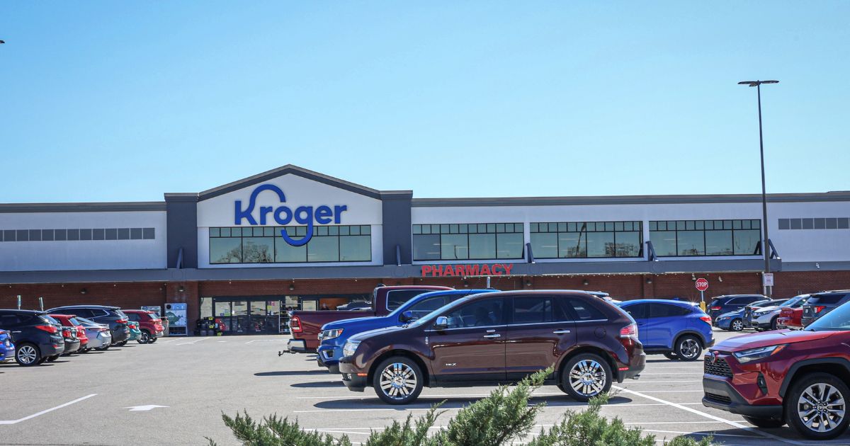 A view of Kroger grocery store in New Albany, Indiana, on March 22, 2025.