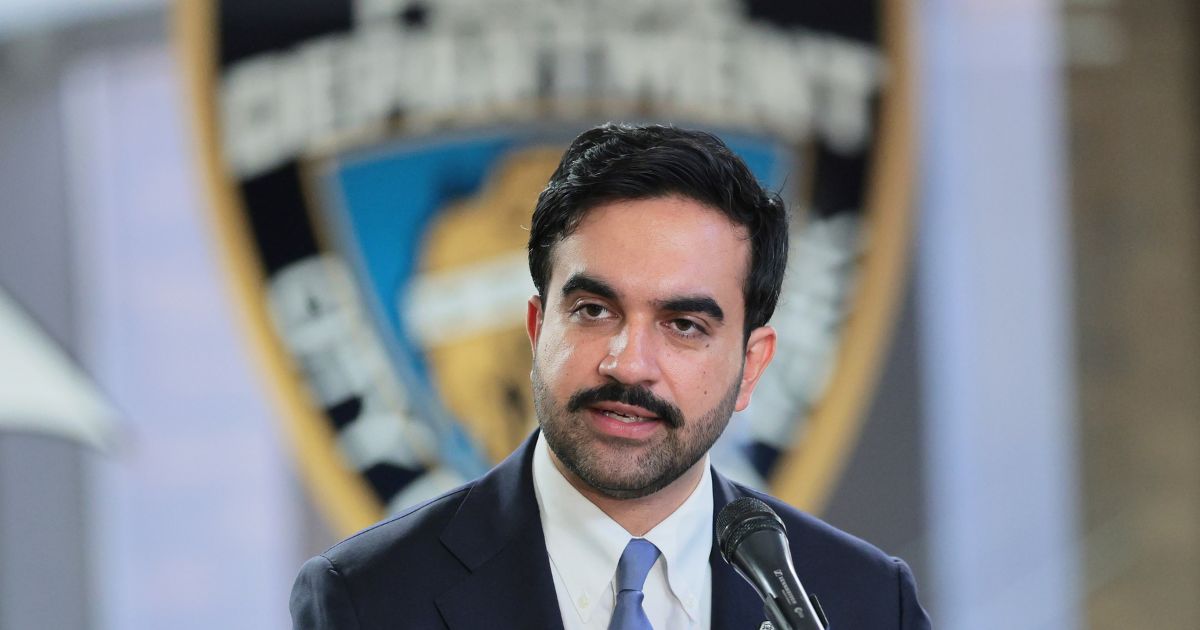 New York City Mayor Zohran Mamdani speaks during an unveiling ceremony for a new 9/11 Memorial Wall at One Police Plaza on Sept. 9, 2026, in New York City.