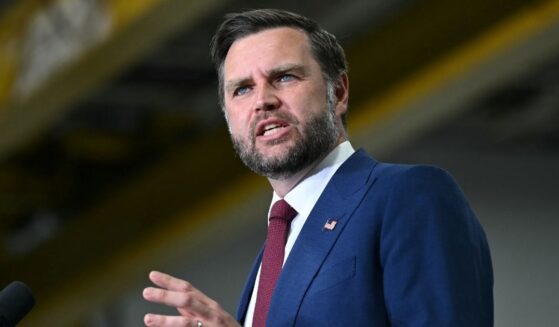 Vice President J.D. Vance speaks at a MAGA Inc. Super PAC event on Aug. 31, 2026, in Sterling Heights, Michigan.