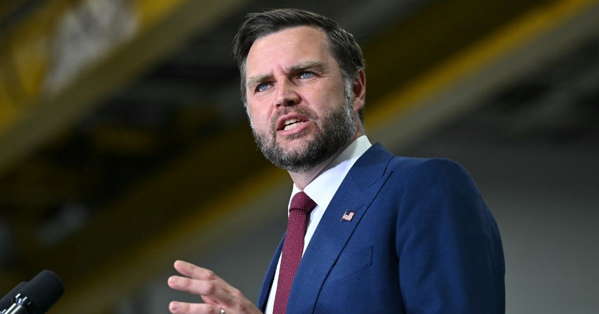 Vice President J.D. Vance speaks at a MAGA Inc. Super PAC event on Aug. 31, 2026, in Sterling Heights, Michigan.