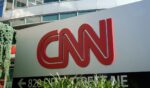 A CNN sign is displayed outside of the network's studios in Washington, D.C.