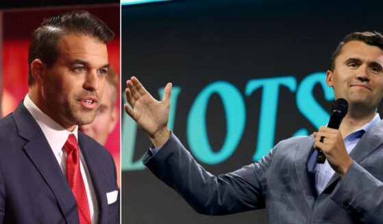 Turning Point USA spokesman Andrew Kolvet, left, said those celebrating last year's assassination of TPUSA founder Charlie Kirk, right, "are only ensuring that his legacy will grow bigger, larger, and more powerful.”