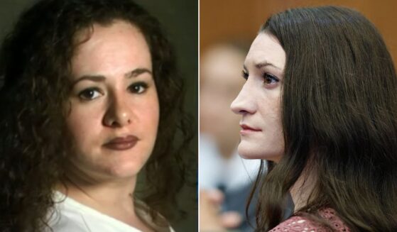 Convicted murderer Christa Pike, left, likens her case to that of Lindsay Clancy, right, who admitted to strangling her three young children but sought exoneration because she claimed she suffered from postpartum psychosis.