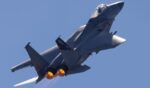 The two-man crew was flying an F-15 Eagle similar to the one shown in a file photo.